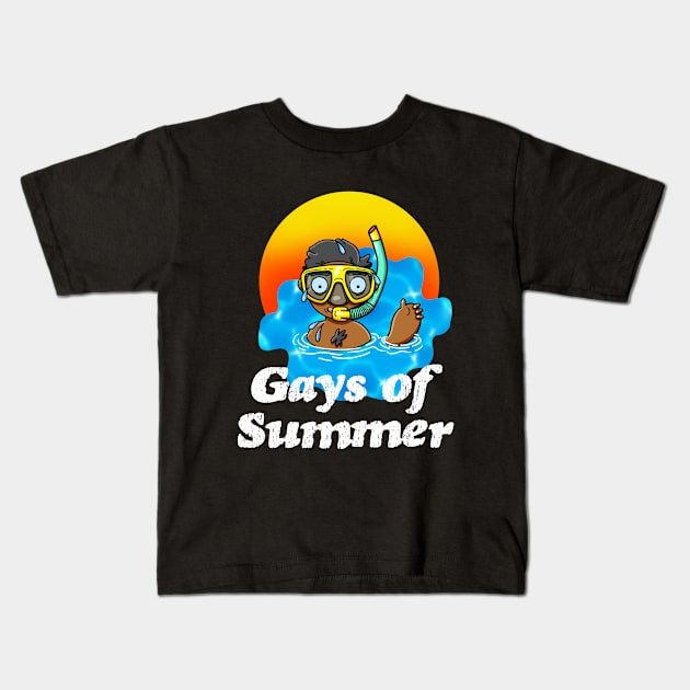 Gays of Summer Going Down Kids T-Shirt by LoveBurty